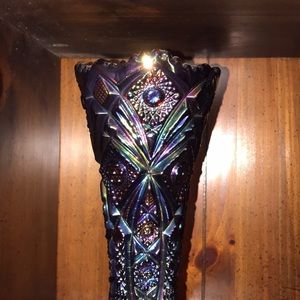 Matching Carnival glass vases